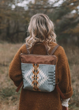 Vintage Inspired Backpack | Pendleton Wool and Waxed Canvas