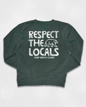 Respect The Locals Vintage Crew | Faded Green